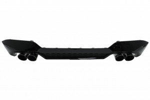Difuzor Bara Spate Evacuare Dubla cu Ornamente evacuare compatibil cu BMW X3 G01 2018-2020 M Design Negru Lucios - Img 2