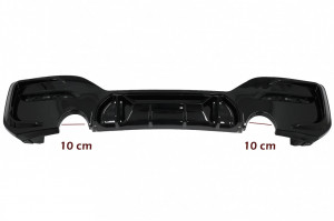 Difuzor Bara Spate Evacuare Dubla Negru Lucios compatibil cu BMW Seria 1 F20 F21 LCI 2015-2019 Competition Design - Img 3