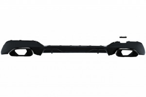 Difuzor Bara Spate Evacuare Dubla si Tobe Ornament compatibil cu BMW 3 Series G20 G28 Sedan G21 Touring 2019-> M340i M Look Negru