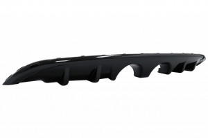 Difuzor Bara Spate Negru Lucios compatibil cu VW Golf 6 VI Hatchback 2008-2012 R20 Look doar pentru bara standard - Img 3