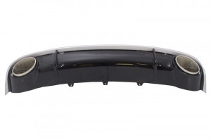 Difuzor Bara Spate si Ornamente Evacuare compatibil cu Audi A4 B8 Pre Facelift 2007-2011 cu Grila Centrala RS Desing Negru Lucios - Img 2