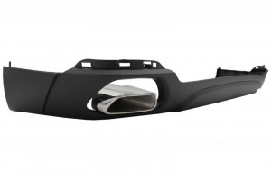 Difuzor Bara Spate si Ornamente Evacuare compatibil cu BMW X5 F15 2013-2018 M-tech V8 Design Negru Mat - Img 4