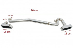 Difuzor de aer compatibil cu BMW Seria 5 F10 2011-2017 cu Sistem Evacuare M-Technik 550i Design - Img 6