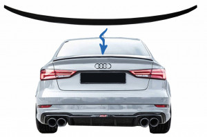 Eleron Portbagaj compatibil cu Audi A3 8V Sedan 2013-> Negru Lucios - Img 2