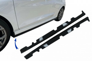 Extensii Praguri Laterale compatibil cu Ford Fiesta MK8 ST, ST-Line 2017-2021 Negru Lucios - Img 2
