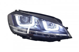 Faruri 3D LED compatibil cu VW Golf VII 2012-2017 R-Line LED Semnalizare Dinamica - Img 4