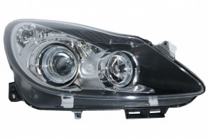 Faruri Angel Eyes compatibil cu OPEL Corsa D 2006-2014 Negru - Img 2