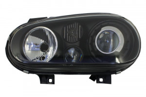 Faruri compatibil cu VW Golf 4 1997-2003 R32 Look Negru - Img 2