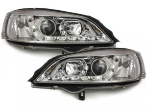 Faruri DAYLIGHT compatibil cu Opel Astra G 1997-2004 Crom - Img 2