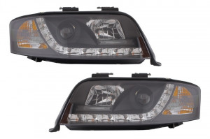Faruri DAYLINE compatibil cu Audi A6 2001-2004 Negru