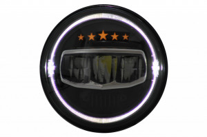 Faruri Full LED CREE Dublu Proiector compatibil cu Jeep Wrangler JK TJ LJ JL 1997-2017 5 Stars Design - Img 4
