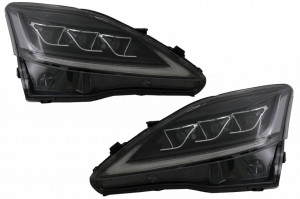 Faruri Full LED Semnal Dinamic compatibil cu LEXUS XE20 2006-2013 Negru - Img 4