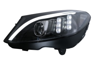 Faruri LED compatibil cu Mercedes C-Class W205 S205 A205 C205 2014-2018 Negru Semnal Dinamic Secvential - Img 2