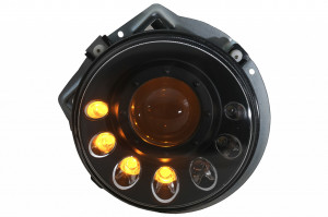 Faruri LED compatibil cu Mercedes G-Class W463 1989-2012 Negru Semnal Dinamic Secvential - Img 3