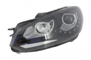 Faruri LED compatibil cu VW Golf 6 VI 2008-2012 DAYLIGHT DRL GTI Look Negru - Img 3