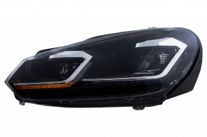 Faruri LED compatibil cu VW Golf 6 VI (2008-2013) Facelift G7.5 Look Silver Semnalizare Secventiala - Img 3