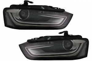 Faruri LED DRL compatibil cu Audi A4 B8.5 Facelift 2012-2015 Negru