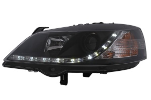 Faruri LED DRL compatibil cu Opel Astra G 1997-2004 Negru - Img 2