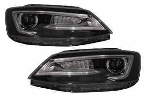 Faruri LED DRL compatibil cu VW Jetta Mk6 VI Non GLI 2011-2017 Semnal Dinamic Secvential Demon Bi-Xenon Design