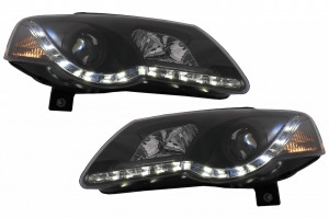 Faruri LED DRL compatibil cu VW Passat B6 3C 2005-2010 Negru
