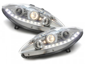 Faruri LED DRL DAYLINE compatibil cu Seat Leon 1P Altea Toledo MK3 2005-2009 Crom - Img 2