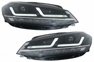 Faruri LEDriving Osram Full LED compatibil cu VW Golf 7.5 VII Facelift (2017-2020) pentru halogen cu Semnal Dinamic