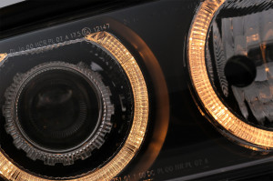 Faruri Xenon Angel Eyes compatibil cu BMW Seria 5 E39 Sedan Touring 1995-2003 Negru - Img 4
