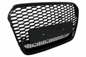 Grila Bara Fata compatibil cu Audi A6 C7 4G Pre-Facelift 2011-2014 RS6 Design Negru Lucios - Img 2