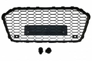 Grila Bara Fata compatibil cu Audi A6 C8 4K 2018-> RS6 Design Negru Lucios - Img 4