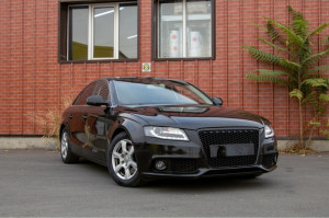 Grila Centrala AUDI A4 B8 2007-2012 RS Design Negru Lucios Fara Emblema cu Grile Laterale - Img 6