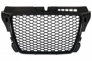 Grila Centrala compatibil cu AUDI A3 8P Facelift 2007-2012 RS Design Negru Lucios