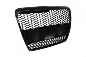 Grila Centrala compatibil cu AUDI A6 4F C6 2004-2007 RS Design Negru Lucios - Img 2