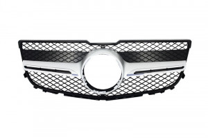 Grila Centrala compatibil cu MERCEDES Benz GLK-Class X204 2013-2015 Design Argintiu