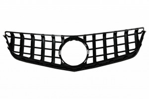 Grila Centrala compatibil cu Mercedes E-Class C207 W207 A207 Pre Facelift 2009-2012 Coupe Cabrio GTR Look Negru - Img 4