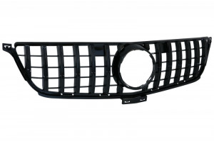 Grila Centrala compatibil cu Mercedes ML-Class W166 2011-2015 GT-R Panamericana Design Black - Img 3