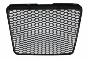 Grila Centrala Stil Fagure compatibil cu Audi A6 4F C6 2004-2011 RS Design Rama Argintie - Img 4
