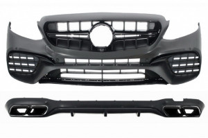 Kit Exterior compatibil cu Mercedes E-Class W213 2016-2019 E63 Design Ornamente Tobe Negre