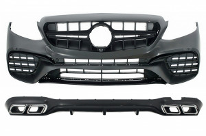 Kit Exterior compatibil cu Mercedes E-Class W213 2016-2019 E63 Design Ornamente Tobe Crom
