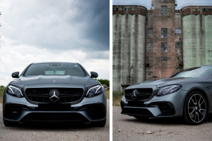 Ornamente Aripi compatibil cu MERCEDES C-Class W205 S205 E-Class W213 S213 Negru Lucios - Img 5