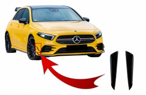 Ornamente bara fata flapsuri compatibil cu MERCEDES A-Class W177 2018-> Design Negru - Img 2