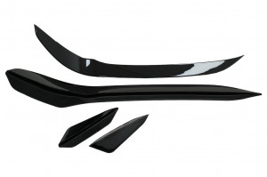 Ornamente bara fata flapsuri compatibil cu VW Golf 7.5 GTI 5G Hatchback 2017-2020 Negru Lucios - Img 3