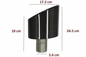 Ornamente Evacuare compatibil cu Audi A4 B9 2016-2019 A5 F5 2017-2019 Negru - Img 3