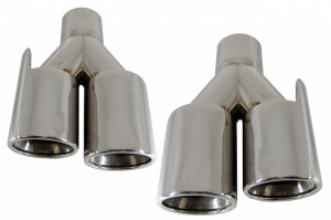 Ornamente Tobe Evacuare compatibil cu BMW Seria 3 E46 E90 E92 E93 F30 F31 Seria 4 F32 F33 F36 Seria 5 E60 F10 F11 G30 Seria 6 F06 F12 F13 M3 M5 M-Power Design