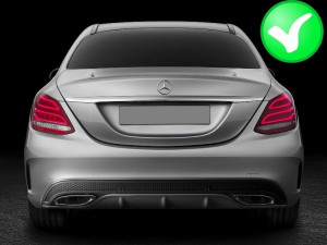 Ornamente tobe sistemul de evacuare compatibil cu Mercedes C-Class W205 C-Class 2015-2021 S65 E65 GLE W166 X166 GLC W253 Sport Design - Img 5
