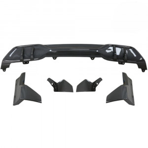 Pachet Exterior Aero Prelungire Bara Fata si Difuzor compatibil cu BMW X5 G05 2018-> M Performance Design Carbon