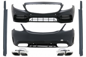 Pachet Exterior compatibil cu Mercedes C-Class W205 Sedan 2014-2020 C63 Design