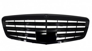 Pachet Exterior Complet compatibil cu Mercedes W221 2005-2011 S65 Design cu Grila Centrala Negru Lucios si Praguri Laterale - Img 6