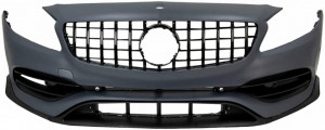 Pachet Exterior Complet cu Grila Neagra compatibil cu Mercedes A-Class W176 2012-2018 Facelift A45 Design - Img 2