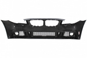 Pachet Exterior cu Prelungire Bara si Capace oglinzi compatibil cu BMW Seria 5 F10 Non LCI 2011-2014 M Design - Img 3