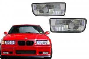 Proiectoare faruri ceata compatibil cu BMW 3 Series E36 1991-2000 Crom - Img 2